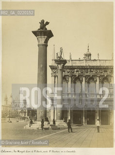 -VENEZIA, AUTORE CARLO NAYA FOTOGRAFO,PIAZZETTA SAN MARCO COLONNE DI SAN MARCO E DI SAN TODARO, SENZA DATA. STAMPA ALLALBUMINA, CM 27X35. FOTOANTICHE, PIAZZETTA, COLONNE, LEONE, SAN TODARO .-VENICE, CARLO NAYA AUTHOR, SAINT MARKS SQUARE, COLUMNS OF ST MARK WITH THE LIONS AND ST THEODORE ON A CROCODILE,UNDATED. ALBUMEN PHOTOGRAPH, CM 27X35 © ARCHIVIO Graziano Arici/Rosebud2 ..