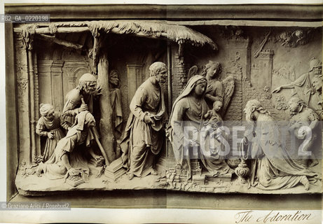 -VENEZIA, SENZA INDICAZIONE DELLAUTORE,DAL LIBRO  BASSIRILIEVI DELLA CHIESA DI SAN GIOVANNI E PAOLO IN VENEZIA :THE ADORATION OF THE MAGIS. STAMPE ALLALBUMINA INCOLLATE SU CARTONE, CM 24X78. SANTI GIOVANNI E PAOLO, ARTE, SCULTURA, FOTOANTICHE .-VENICE, NO AUTHORS INDICATION, FROM THE BOOK BASSORILIEVI DELLA CHIESA DI SANTI GIOVANNI E PAOLO IN VENEZIA:LADORAZIONE DEI MAGI. ALBUMEN PHOTOGRAPH MOUNTED ON CARDBOARD, CM 24X78 © ARCHIVIO Graziano Arici/Rosebud2 ..