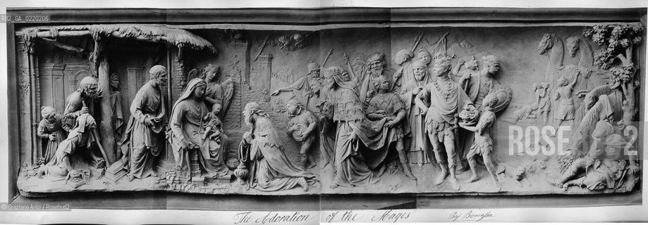 -VENEZIA, SENZA INDICAZIONE DELLAUTORE,DAL LIBRO  BASSIRILIEVI DELLA CHIESA DI SAN GIOVANNI E PAOLO IN VENEZIA :THE ADORATION OF THE MAGIS. STAMPE ALLALBUMINA INCOLLATE SU CARTONE, CM 24X78. SANTI GIOVANNI E PAOLO, ARTE, SCULTURA, FOTOANTICHE ©ARCHIVIO Graziano Arici/Rosebud2  .-VENICE, NO AUTHORS INDICATION, FROM THE BOOK BASSORILIEVI DELLA CHIESA DI SANTI GIOVANNI E PAOLO IN VENEZIA:LADORAZIONE DEI MAGI. ALBUMEN PHOTOGRAPH MOUNTED ON CARDBOARD, CM 24X78 ©ARCHIVIO Graziano Arici/Rosebud2 .