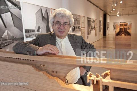 Rovereto 23/09/10 - The swiss architect Mario Botta in his Mart Museum during his exposition Mario Botta. Architecture 1960-2010 - architetto architettura ©Graziano Arici/Rosebud2