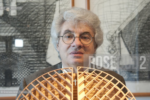 Rovereto 23/09/10 - The swiss architect Mario Botta in his Mart Museum during his exposition Mario Botta. Architecture 1960-2010 - architetto architettura ©Graziano Arici/Rosebud2