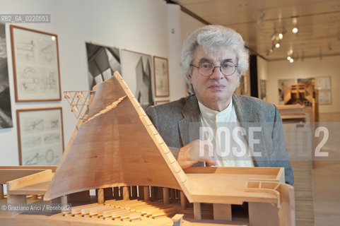 Rovereto 23/09/10 - The swiss architect Mario Botta in his Mart Museum during his exposition Mario Botta. Architecture 1960-2010 - architetto architettura ©Graziano Arici/Rosebud2