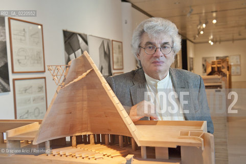 Rovereto 23/09/10 - The swiss architect Mario Botta in his Mart Museum during his exposition Mario Botta. Architecture 1960-2010 - architetto architettura ©Graziano Arici/Rosebud2