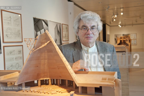 Rovereto 23/09/10 - The swiss architect Mario Botta in his Mart Museum during his exposition Mario Botta. Architecture 1960-2010 - architetto architettura ©Graziano Arici/Rosebud2