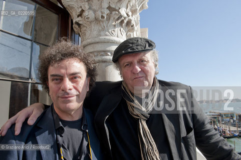 Venice 29/09/10 - The music composer Wolfgang Rihm  is the 2010 Music Biennale Golden Lion for Lifetime Achievement with the Music Biennale Director the composer Luca Francesconi musica contemporanea compositore ©Graziano Arici/Rosebud2
