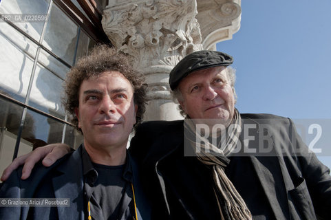 Venice 29/09/10 - The music composer Wolfgang Rihm  is the 2010 Music Biennale Golden Lion for Lifetime Achievement with the Music Biennale Director the composer Luca Francesconi musica contemporanea compositore ©Graziano Arici/Rosebud2