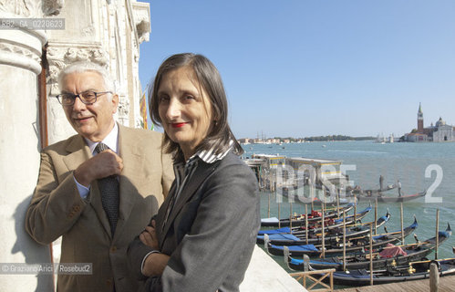 Venice 20/10/2010  Bice Curiger is the Director of the Visual Arts Sector, with responsibility for curating the 54th International Biennale Art Exhibition that will run June 4 to November 27, 2011. Here withe the President of Venice Biennale Paolo Baratta arte ©Graziano Arici/Rosebud2
