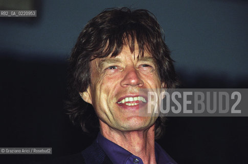 - Venezia, 2000. 57°Festival Internazionale dArte Cinematografica di Venezia.Il cantante rock Mick Jagger, leader dei Rolling Stones,alla prima del film Liam al Palazzo del Cinema. Cinema ritratto musica cantante rock.- Venice, 2000. 57th Venice International Film Festival. Portrait of the singer Mick Jagger, leader of the band Rolling Stones, at projection of the film Liamin the Palazzo del Cinema  ©  Graziano Arici
