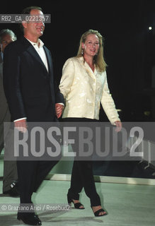 - Venezia,1999. 56°Festival Internazionale dArte Cinematografica. Ritratto dellattrice Meryl Streep. Cinema attrice ritratto red carpet.- Venice,1999. 56th Venice International Film Festival.Portrait of the actress Meryl Streep ©  Graziano Arici