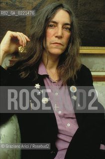 - Venezia,1999. La cantante Patty Smith, poetessa e rockstar. Musica, rock,cantante, ritratto..-Venice,1999. The singer Patty Smith, poet and rock star. Musica, Music, ritratto,portrait,singer,rock ©  Graziano Arici