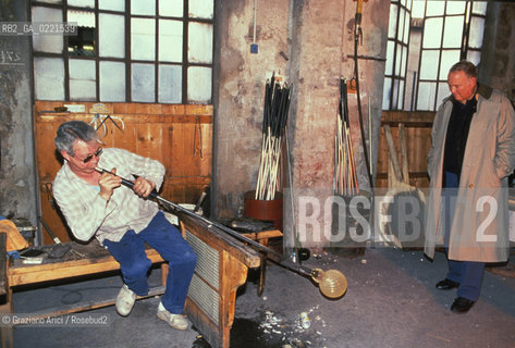 -Venice, 1995. The Gernale Norman Schwarzkopf, commander of the USA Army during the war Usa-Iraq (Desert- Storm), during the visit in Venice..- Venezia,1995. Il generale Norman Schwarzkopf, comandante dellesercito americano durante la guerra USA-Iraq (Desert-Storm), in visita a Venezia. Politica Guerra generale esercito  ©Graziano Arici/Rosebud2