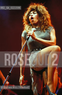 - Venezia, 1993. Mostra Internazionale dArte Cinematografica. La rockstar e  cantante Tina Turner in concerto per il 50°anniversario della Mostra. Cinema Musica cantante rockstar popstar.- Venice, 1993. Venice Film Festival. The singer rockstar popstar Tina Turner  in concert ©Graziano Arici/Rosebud2