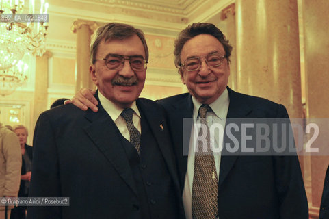 29/1/11 - Gran Teatro la Fenice : Gala for the 50th Anniversary of Marsilio Publishing House : The publisher Cesare de Michelis and his brother Gianni de Michelis ©Graziano Arici/Rosebud2