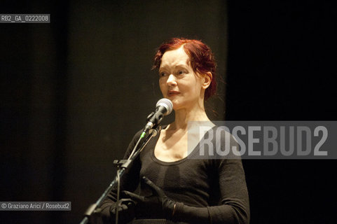 Pieve di Soligo (TV) 14/1/02/11 - In St Valentinès Day, the poet Patrizia Valduga, in Pieve di Soligo to present his book Poeti innamorati about poetry and love letteratura poesia ©Graziano Arici/Rosebud2