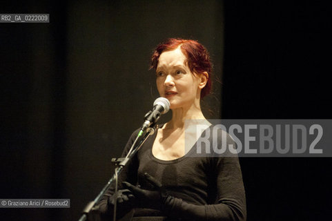 Pieve di Soligo (TV) 14/1/02/11 - In St Valentinès Day, the poet Patrizia Valduga, in Pieve di Soligo to present his book Poeti innamorati about poetry and love letteratura poesia ©Graziano Arici/Rosebud2