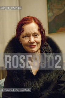 Pieve di Soligo (TV) 14/1/02/11 - In St Valentinès Day, the poet Patrizia Valduga, in Pieve di Soligo to present his book Poeti innamorati about poetry and love, meet the poet Andrea Zanzotto at home letteratura poesia ©Graziano Arici/Rosebud2