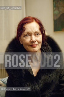 Pieve di Soligo (TV) 14/1/02/11 - In St Valentinès Day, the poet Patrizia Valduga, in Pieve di Soligo to present his book Poeti innamorati about poetry and love, meet the poet Andrea Zanzotto at home letteratura poesia ©Graziano Arici/Rosebud2