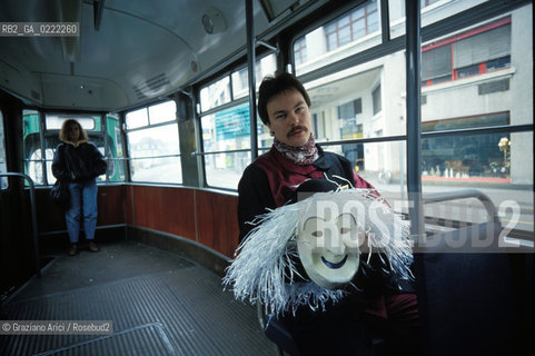 Svizzera,Basilea,1995. Carnevale.Geo carnevale maschere.Switzerland,Basel,1995.Carnival ©Graziano Arici/Rosebud2