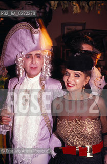 Venezia, 1986.Carnevale. Ballo della stampa a Palazzo Malipiero organizzato da Bruno Tosi. Carnevale Festa Stampa.Venice, 1986. Carnival of Venice. Press Party in the Palazzo Malipiero ©Graziano Arici/Rosebud2