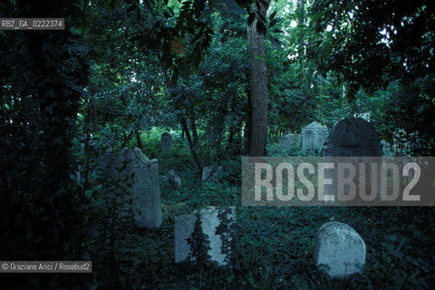 Lido di Venezia,1994. Lantico cimitero ebraico del Lido di Venezia.Geo cimitero ebraismo .lido of Venice,1994.The Jewish cemetery.