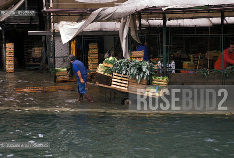 - Venezia,1990. Acqua alta. Geo acqua alta.- Venice,1990.Hight tide ©Graziano Arici/Rosebud2