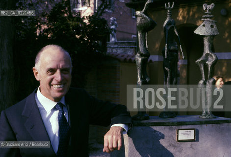 Venezia, 1980.Ritratto dellimprenditore Mario Schimberni, ex Presidente Montedison.Economia Industria imprenditore presidente Montedison ritratto.Venice, 1980. Portrait of the businessman Mario Schimberni, ex-President of Montedison ©Graziano Arici/Rosebud2 MES  astga ©Graziano Arici/Rosebud2