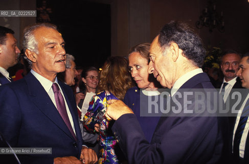 Ravenna,1992.Festa per il ritorno del Moro di Venezia. ll Presidente della Montedison Raul Gardini. .Ravenna,1992.Party for return of the Moro of Venice.The Montedison President Raul Gardini ©Graziano Arici/Rosebud2
