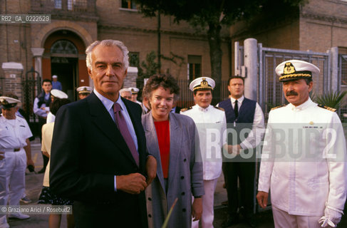 Ravenna,1992.Festa per il ritorno del Moro di Venezia. ll Presidente della Montedison Raul Gardini. .Ravenna,1992.Party for return of the Moro of Venice.The Montedison President Raul Gardini ©Graziano Arici/Rosebud2