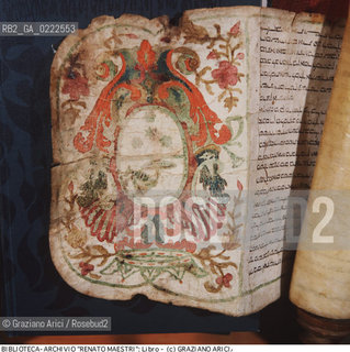 Nome:..ROTOLO MINIATO....Localizzazione:..VENEZIA / CANNAREGIO / CAMPO DEL GHETTO NOVO / BIBLIOTECA-ARCHIVIO RENATO MAESTRO..VENICE / CANNAREGIO / CAMPO GHETTO NOVO / THE LIBRARY-ARCHIVES RENATO MAESTRO..Soggetto:..ROTOLO MINIATO....Cronologia:......Autore:......Stile:......Editori Stampatori:......Committenza:......Materia e Tecnica:......Collocazione:......Note:......Riproduzione Fotografica:..Graziano Arici/Rosebud2  ....Copyright:..BIBLIOTECA-ARCHIVIO RENATO MAESTRO/ ....Data:..1994....Costo:..A....Key:..LIBRI..BOOKS..