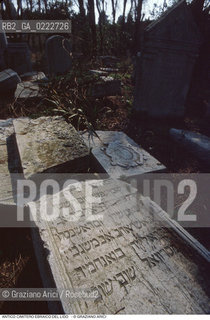 Caption: Nome:..CIMITERO EBRAICO DEL LIDO DI VENEZIA: LAPIDI  ....Localizzazione:..GHETTO / LIDO DI VENEZIA / CIMITERO EBRAICO  ..LIDO OF VENICE / JEWISH CEMETERY   ..Soggetto:.. TOMBE / LAPIDI  ..GRAVES / TOMBSTONES  ..Cronologia:......Autore:......Stile:......Editori Stampatori:......Committenza:......Materia e Tecnica:..MARMO  ..MARBLE   ..Collocazione:......Note:......Riproduzione Fotografica:..Graziano Arici/Rosebud2  ....Copyright:..Graziano Arici/Rosebud2/  ....Data:..1994....Costo:..A....Key: