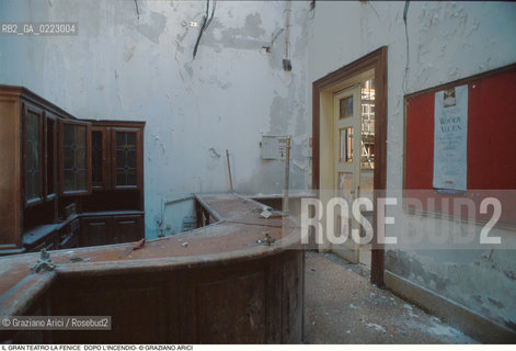 Caption: Nome: ..GRAN TEATRO LA FENICE..Descrizione: ..LA BIGLIETTERIA DOPO LINCENDIO / VENEZIA..Credit: ..Graziano Arici/Rosebud2/..Costo: ..A..Nazione: ..ITALIA..Città: ..VENEZIA..Data: ..FEBBRAIO 1996