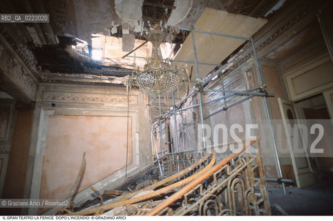 Caption: Nome: ..GRAN TEATRO LA FENICE..Descrizione: ..IL FOYER DOPO LINCENDIO / VENEZIA..Credit: ..Graziano Arici/Rosebud2/..Costo: ..A..Nazione: ..ITALIA..Città: ..VENEZIA..Data: ..FEBBRAIO 1996