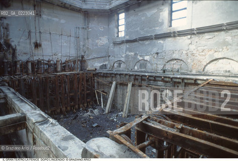Caption: Nome: ..GRAN TEATRO LA FENICE..Descrizione: ..IL PALCOSCENICO DOPO LINCENDIO / VENEZIA..Credit: ..Graziano Arici/Rosebud2/..Costo: ..A..Nazione: ..ITALIA..Città: ..VENEZIA..Data: ..1996
