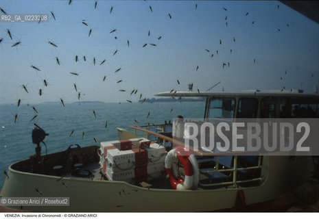 Localizzazione:..VENEZIA..Oggetto:..Soggetto:..INVASIONE DI CHIRONOMIDI / VAPORETTO..Cronologia: ..Definizione Culturale:..   Autore: ..   Stile: ..   Editori/Stampatori:..   Committenza:..Materia e Tecnica:..Collocazione:..Note:..PROBLEMI..Riproduzione Fotografica:..Graziano Arici/Rosebud2 .Copyright:..Graziano Arici/Rosebud2 .Data:..1985..Costo:..A