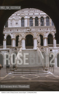 Localizzazione:..VENEZIA / S. MARCO..Oggetto:..Soggetto:..PALAZZO DUCALE / CORTILE / SCALA DEI GIGANTI / STATUE DI NETTUNO E MARTE..Cronologia: ..XV XVI SEC..Definizione Culturale:..   Autore: ANTONIO RIZZO, JACOPO SANSOVINO..   Stile: ..   Editori/Stampatori:..   Committenza:..Materia e Tecnica:..Collocazione:..Note:....Riproduzione Fotografica:..Graziano Arici/Rosebud2 .Copyright:..Graziano Arici/Rosebud2 .Data:..1997..Costo:..A..