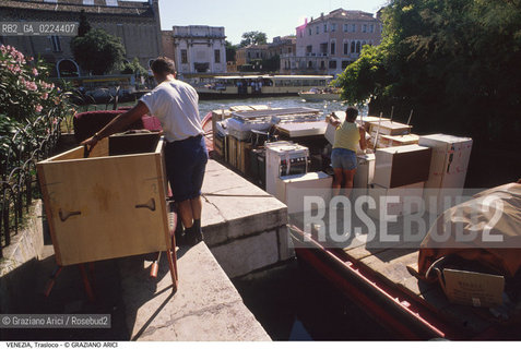 Localizzazione:..VENEZIA..Oggetto:..Soggetto:..TRASLOCO BARCA DA TRASPORTO..Cronologia: ....Definizione Culturale:..   Autore: ..   Stile:..   Editori/Stampatori:..   Committenza:..Materia e Tecnica:..Collocazione:..Note:..BARCHE E CANALI..Riproduzione Fotografica:..Graziano Arici/Rosebud2 .Copyright:..Graziano Arici/Rosebud2 .Data:..1995..Costo:..A..