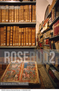 Localizzazione:..VENEZIA / S. MARCO..Oggetto:..Soggetto:..BIBLIOTECA NAZIONALE MARCIANA / DEPOSITO LIBRI CODICE MINIATO / SEZIONE MANOSCRITTI E INCUNABOLI..Cronologia: ....Definizione Culturale:..   Autore: ....   Stile: ..   Editori/Stampatori:..   Committenza:..Materia e Tecnica:..Collocazione:..Note:..MONUMENTALE..Riproduzione Fotografica:..Graziano Arici/Rosebud2 .Copyright:..Graziano Arici/Rosebud2 .Data:..1995..Costo:..A..
