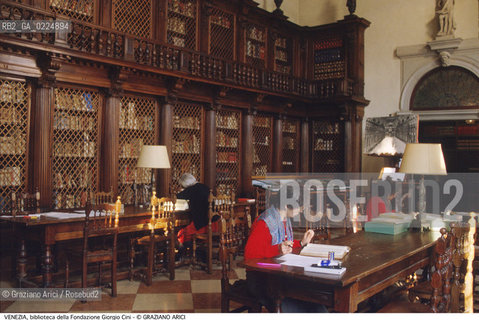 Localizzazione:..VENEZIA / S. MARCO..Oggetto:..Soggetto:..ISOLA DI S. GIORGIO MAGGIORE / BIBLIOTECA DELLA FONDAZIONE GIORGIO CINI LIBRI / SALA DI LETTURA..Cronologia: ....Definizione Culturale:..   Autore: ....   Stile: ..   Editori/Stampatori:..   Committenza:..Materia e Tecnica:..Collocazione:..Note:..MONUMENTALE..Riproduzione Fotografica:..Graziano Arici/Rosebud2 .Copyright:..Graziano Arici/Rosebud2 .Data:..1995..Costo:..A..