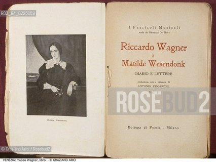 Localizzazione:..VENEZIA / CANNAREGIO..Oggetto:..Soggetto:..CA VENDRAMIN CALERGI / MUSEO RICHARD WAGNER / LIBRO DIARIO E LETTERE A MATHILDE WESENDONK / RITRATTO..Cronologia: ....Definizione Culturale:..   Autore: ....   Stile:....   Editori/Stampatori:..   Committenza:..Materia e Tecnica:..Collocazione:..Note:..MONUMENTALE..Riproduzione Fotografica:..Graziano Arici/Rosebud2 .Copyright:..Graziano Arici/Rosebud2 .Data:..1990..La cessione dei diritti di questa immagine si intende per quanto di nostra competenza. Non comprende invece le eventuali spese  relative a diritti che potranno essere richiesti dagli Enti o persone fisiche cui appartengono eventualmente i soggetti  ripresi. Tali costi, ove necessari, e l’espletamento di qualsivoglia pratica di richiesta di concessione del permesso di pubblicazione sono esclusivamente a carico e a cura del soggetto acquirente di questa immagine.