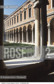 Localizzazione:..VENEZIA / S. MARCO..Oggetto:..Soggetto:..S. GIORGIO MAGGIORE / FONDAZIONE GIORGIO CINI / CHIOSTRO PALLADIANO..Cronologia: ..XVI XVII SECOLO..Definizione Culturale:..   Autore: ..ANDREA PALLADIO..   Stile:....   Editori/Stampatori:..   Committenza:..Materia e Tecnica:..Collocazione:..Note:..MONUMENTALE..Riproduzione Fotografica:..Graziano Arici/Rosebud2 .Copyright:..Graziano Arici/Rosebud2 .Data:..1995..Costo:..A..
