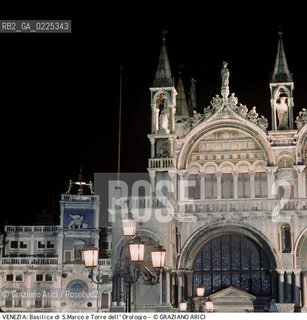 Localizzazione:..VENEZIA / S. MARCO..Oggetto:..Soggetto:..BASILICA DI SAN MARCO / TORRE OROLOGIO..Cronologia: ..XIII XV SEC (sculture) ..Definizione Culturale:..   Autore: ..   Stile: GOTICO BIZANTINO ROMANICO..   Editori/Stampatori:..   Committenza:..Materia e Tecnica:..Collocazione:..Note:..CHIESE..Riproduzione Fotografica:..Graziano Arici/Rosebud2 .Copyright:..Graziano Arici/Rosebud2 .Data:..1995..Costo:..A..