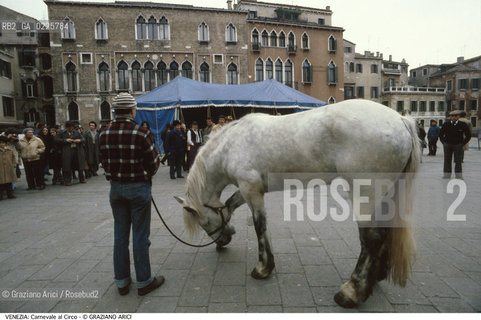 Localizzazione:..VENEZIA / S. MARCO..Oggetto:..Soggetto:..CARNEVALE CIRCO CAVALLO..Cronologia: ....Definizione Culturale:..   Autore: ....   Stile:....   Editori/Stampatori:..   Committenza:..Materia e Tecnica:....Collocazione:..Note:....Riproduzione Fotografica:..Graziano Arici/Rosebud2 .Copyright:..Graziano Arici/Rosebud2 .Data:..1980..Costo:..A..