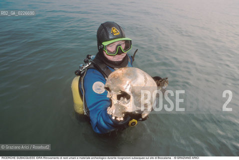 Caption: Nome:..BARENA SITO DI SAN MARCO IN BOCCALAMA....Localizzazione:..VENEZIA /  LAGUNA SUD..VENICE /  THE SOUTH LAGOON..Soggetto:..RICERCHE SUBACQUEEE IDRA Ritrovamento di resti umani e materiale archeologico durante ricognizioni subacquee sul sito di Boccalama TESCHIO..ARCHEOLOGIA..Cronologia:......Autore:......Stile:......Editori Stampatori:......Committenza:......Materia e Tecnica:......Collocazione:......Note:....Riproduzione Fotografica:..Graziano Arici/Rosebud2 ...Copyright:..Graziano Arici / rosebud2/....Data:..1993....Costo:..A....Key:..ISOLE ABBANDONATE..UNINHABITED ISLANDS
