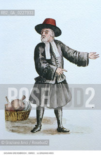 Nome:..EBREO , SERIE   HABITI DE VENEZIANI ..Localizzazione:..VENEZIA / S. MARCO / MUSEO CORRER ..VENICE / SANT MARK / MUSEO CORRER..Soggetto:..EBREO  , SERIE DEI COSTUMI..JEW  , SERIES OF VENETIAN CUSTOMS  ..Cronologia:..SEC. XVIII..XVIIIth CENTURY..Autore:..GIOVANNI GREVEMBROCH..        ..Stile:......Editori/Stampatori: ......Committenza:....     ..Materia e Tecnica:..ACQUERELLO..WATER COLOUR PAINTING....Collocazione:......Note:..GHETTO....Riproduzione Fotografica:..Graziano Arici/Rosebud2 ...Copyright:......Data:..1994....Costo:..A....key:....