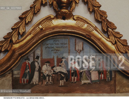 Nome:..MUSEO DI ARTE EBRAICA : MANOSCRITTO PER LA CERIMONIA DELLA CIRCONCISIONE CON FRASI AUGURALI PER IL NEONATO ( PARTICOLARE DELLA MINIATURA )..   ..Localizzazione:..VENEZIA / CANNAREGIO / CAMPO DEL GHETTO NOVO / MUSEO DI ARTE EBRAICA  ..VENICE / CANNAREGIO / CAMPO GHETTO NOVO  / THE MUSEUM OF JEWISH ART     ..Soggetto:..MANOSCRITTO MINIATO PER LA CERIMONIA DELLA CIRCONCISIONE CON FRASI AUGURALI PER IL NEONATO     ..ILLUMINATED MANUSCRIPT FOR THE CEREMONY OF THE CIRCUMCISION WITH MESSAGES OF GOOD LUCK FOR THE BABY   ..Cronologia:..XVIII SEC. FINE  ..XVIIIth CENTURY   ..Autore:......Stile:......Editori Stampatori:......Committenza:......Materia e Tecnica:......Collocazione:......Note:......Riproduzione Fotografica:  ..Graziano Arici/Rosebud2 ....Copyright:..Graziano Arici/Rosebud2/....Data:..1994 ....Costo:..A....Key:..RITI MUSEI ..RITES  MUSEUMS      ..