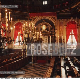 Nome:..SCUOLA GRANDE SPAGNOLA : INTERNO VERSO LARON (ARCA SANTA)..      ..Localizzazione:..VENEZIA / CANNAREGIO / GHETTO VECCHIO / SINAGOGA / SCUOLA GRANDE SPAGNOLA   ..VENICE / CANNAREGIO /  GHETTO VECCHIO / SYNAGOGUE / SCUOLA GRANDE SPAGNOLA     ..Soggetto:..INTERNO VERSO LARON (ARCA SANTA) / ARREDI LIGNEI  ..INTERIOR TOWARDS THE AARON  (HOLY ARK) / WOODEN FURNITURE   ..Cronologia:..SEC. XVI SECONDA METÀ / RIEDIFICATA NEL SEC. XVII PRIMA METÀ   ..XVIth CENTURY / REBUILT IN THE XVIIth CENTURY   ..Autore:..LONGHENA BALDASSARRE / MANIERA    ..LONGHENA BALDASSARRE / STYLE   ..Stile:..BAROCCO  ..BAROQUE   ..Editori Stampatori:......Committenza:......Materia e Tecnica:......Collocazione:......Note:......Riproduzione Fotografica:  ..Graziano Arici/Rosebud2 ....Copyright:..Graziano Arici/Rosebud2/....Data:..1994 ....Costo:..A....Key:..CHIESA..CHURCH..