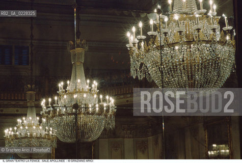 Caption: Nome: ..GRAN TEATRO LA FENICE..Descrizione: ..SALE APOLLINEE/ VENEZIA LAMPADARI..Credit: ..Graziano Arici/Rosebud2/..Costo: ..A..Nazione: ..ITALIA..Città: ..VENEZIA..Data: ..1985 ca.