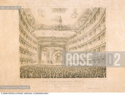 Caption: Nome: ..GRAN TEATRO LA FENICE..Descrizione: ..TEATRI / SALA/ INCSIONE DEL 1834 ..Credit:..ARCHIVIO STORICO DEL TEATRO LA FENICE/..Costo: ..A..Nazione: ..ITALIA..Città:..VENEZIA..Data: ..1987..La cessione dei diritti di questa immagine si intende per quanto di nostra competenza. Non comprende invece le eventuali spese  relative a diritti che potranno essere richiesti dagli Enti o persone fisiche cui appartengono eventualmente i soggetti  ripresi. Tali costi, ove necessari, e l’espletamento di qualsivoglia pratica di richiesta di concessione del permesso di pubblicazione sono esclusivamente a carico e a cura del soggetto acquirente di questa immagine.