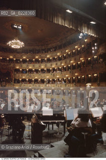 Caption: Nome: ..GRAN TEATRO LA FENICE..Descrizione: ..SALA / VENEZIA ORCHESTRA..Credit: ..Graziano Arici/Rosebud2/..Costo: ..A..Nazione: ..ITALIA..Città: ..VENEZIA..Data: ..1985 ca.