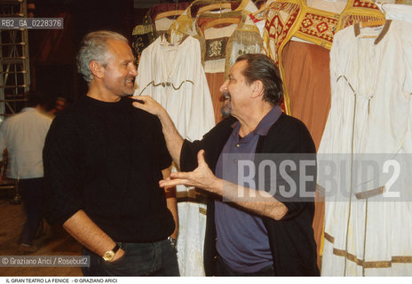 Caption: Caption: Nome: ..BEJART MAURICE..Descrizione: ..DANZA COREOGRAFO CON GIANNI VERSACE ALLA FENICE A VENEZIA/MODA..Credit: ..Graziano Arici/Rosebud2/..Costo: ..A..Nazione: ..FRANCIA..Città: ..VENEZIA..Data: ..1994